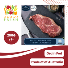 Load image into Gallery viewer, Frozen 100+ Days Grass-fed Beef Striploin (200g +/-)