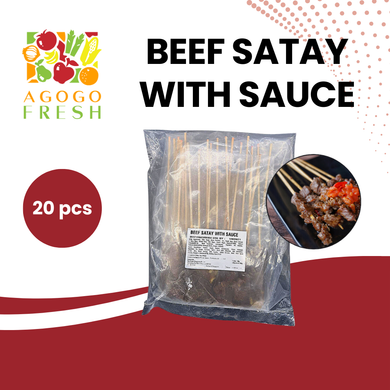 Frozen Beef Satay with Sauce (20 Sticks)