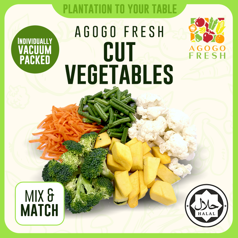 Cut Vegetables with Vacuum Packing